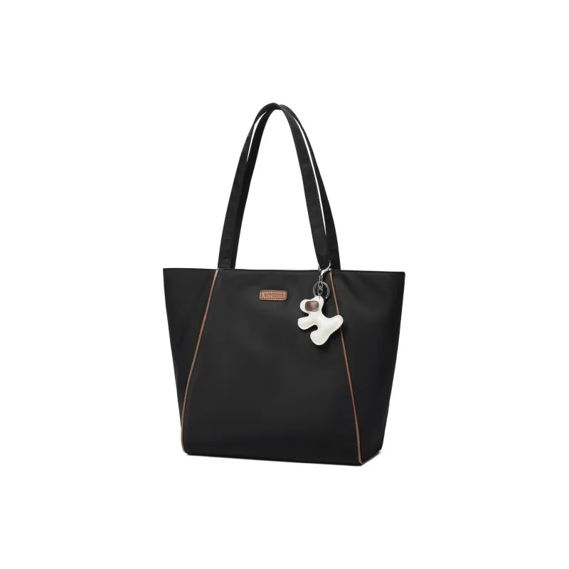 LEFF Fabric Shoulder Bag Women's Milk Tea Style/Classic Black/Khaki/Hazelnut Brown/Peruvian Color-1