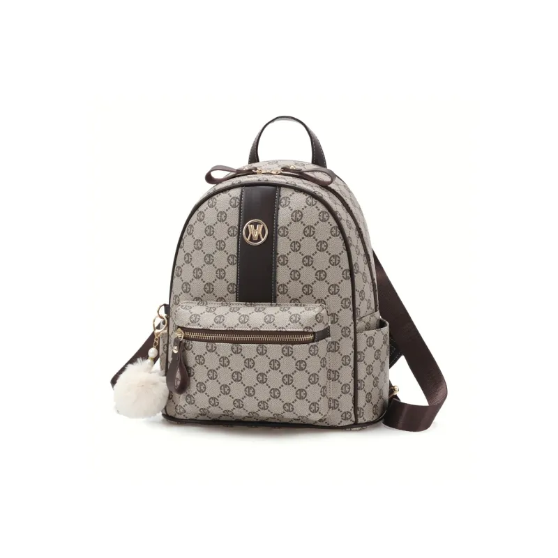 Weymond PU Backpack Women's Coffee/Earth Yellow/Blue Gray-0