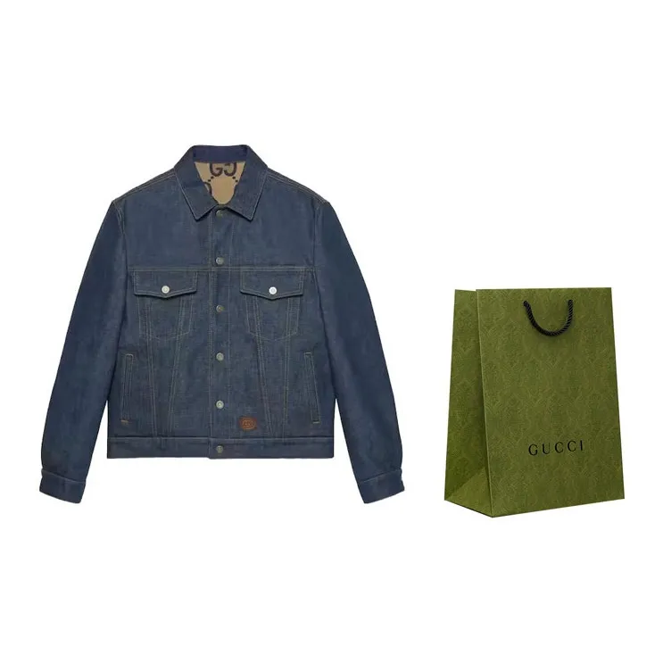 GUCCI Denim Jacket Men's Multicolor-2