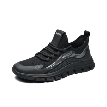 KAISER Cushioning Breathable Balanced Lightweight Low Top Running Shoes Men's Black