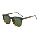 Top Black Bottom Pea Green Frame Green Lenses