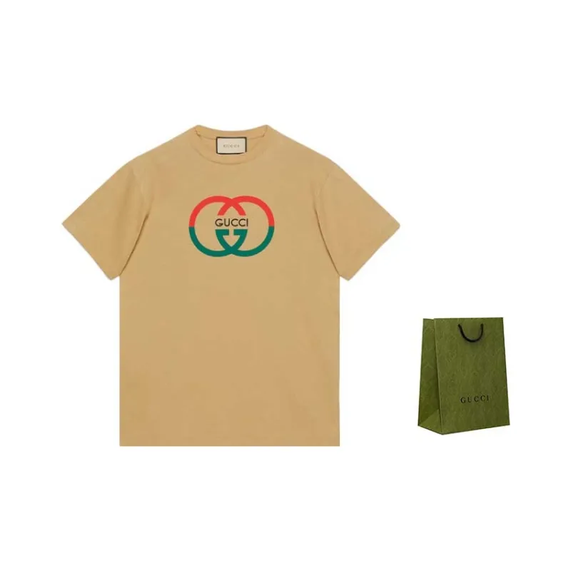 GUCCI Logo Printed Crewneck T-Shirt-5