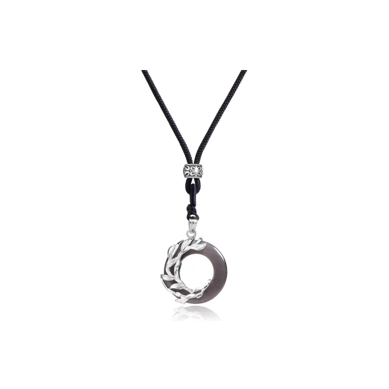 North Cain Colored Glaze Jade Necklaces Unisex-1