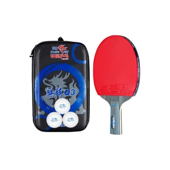 DOUBLEFISH Ping Pong Paddles Unisex Poplar Red