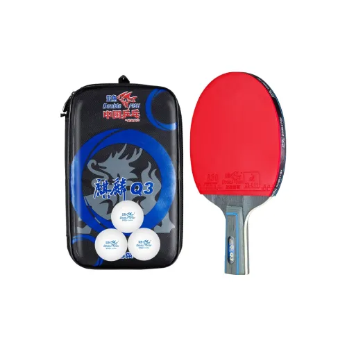 DOUBLEFISH Ping Pong Paddles Unisex Poplar Red