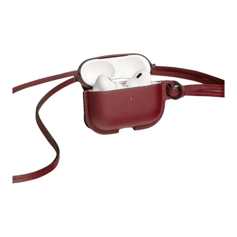 HERMES Swift Leather AirPods Pro Protective Case Earphone Case Unisex Red-1