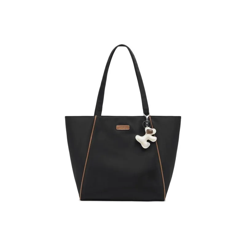 LEFF Fabric Shoulder Bag Women's Milk Tea Style/Classic Black/Khaki/Hazelnut Brown/Peruvian Color-0