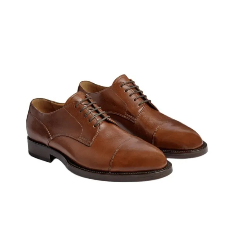 DRIES VAN NOTEN Almond-toe Leather Derby Shoes-2