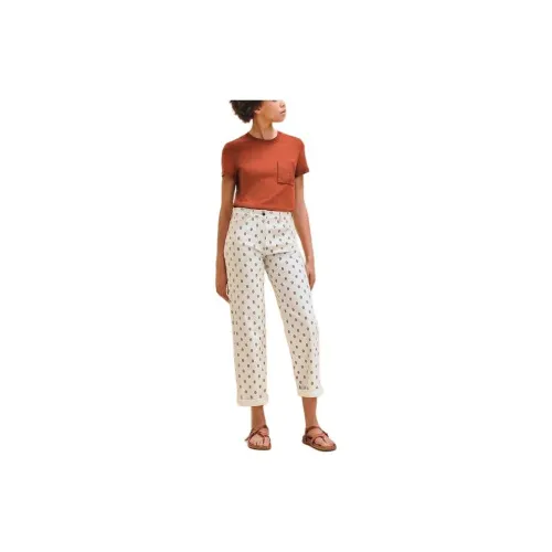 HERMES Casual Pants Women's White