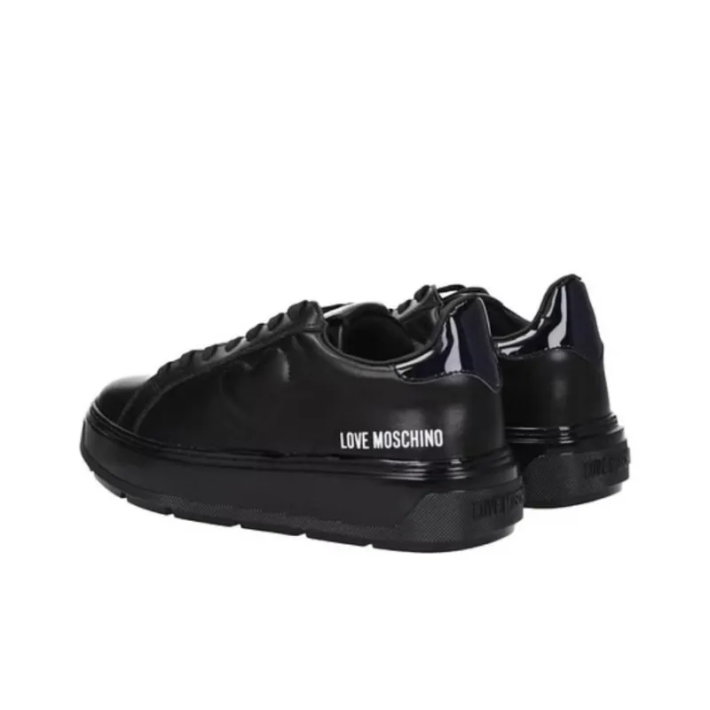 LOVE MOSCHINO Low Top Skateboard Shoes Women's Black-3