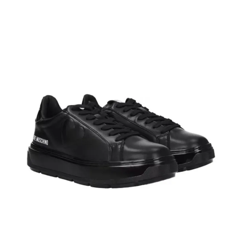 LOVE MOSCHINO Low Top Skateboard Shoes Women's Black-2