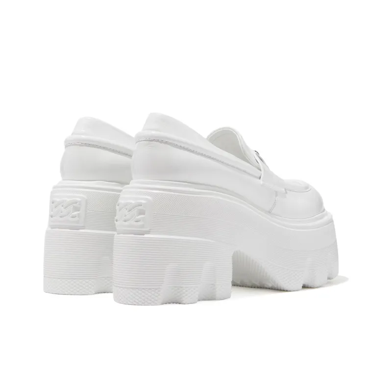 Casadei Logo-plaque Leather Platform Loafers-3