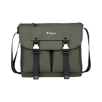 HACIN Oxford Crossbody Bag Men's Gray/Blue/Army Green