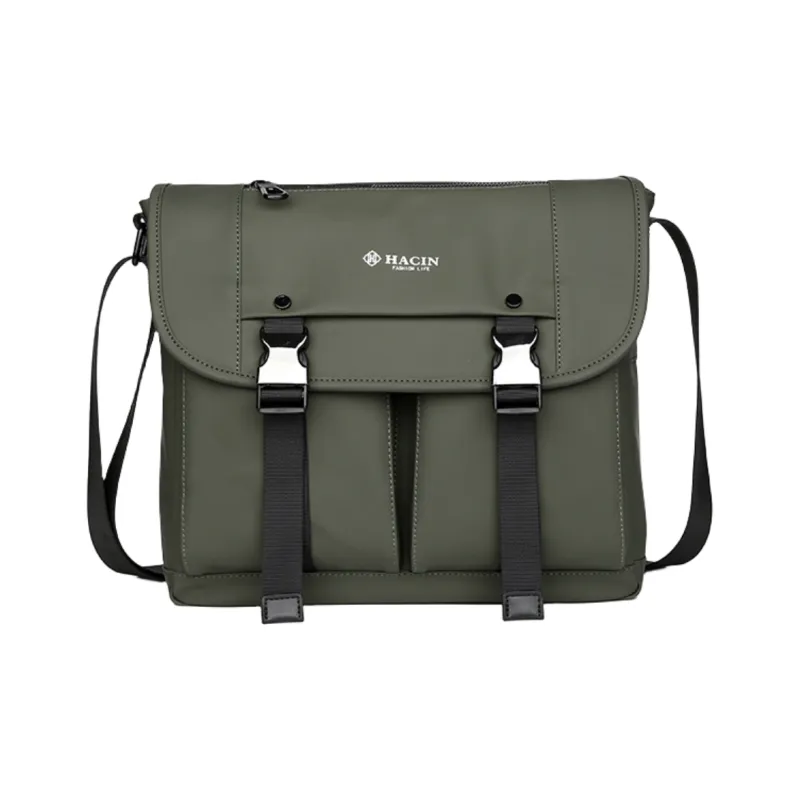 HACIN Oxford Crossbody Bag Men's Gray/Blue/Army Green-6