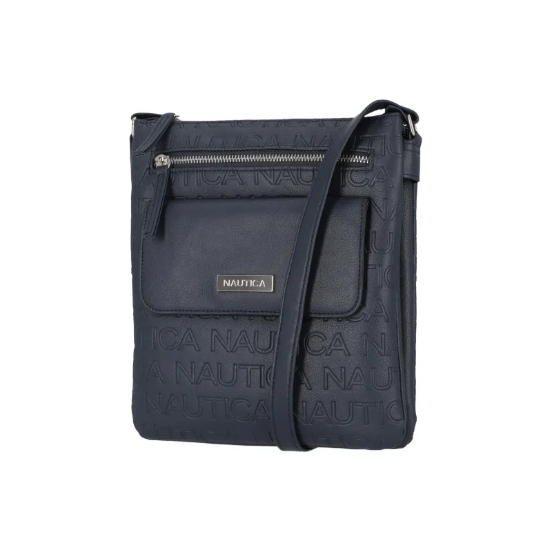 NAUTICA Polyvinyl Chloride Shoulder Bag Crossbody Bag Women's Work Shirt Blue-1
