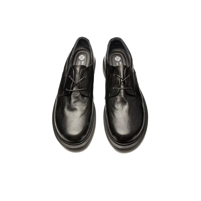 Brounvanm Dress Shoes Men Low Top Coffee/Black-6
