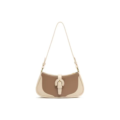 MICOCAH PU Shoulder Bag Regular Women's Thick Milk Latte/Double Cheese