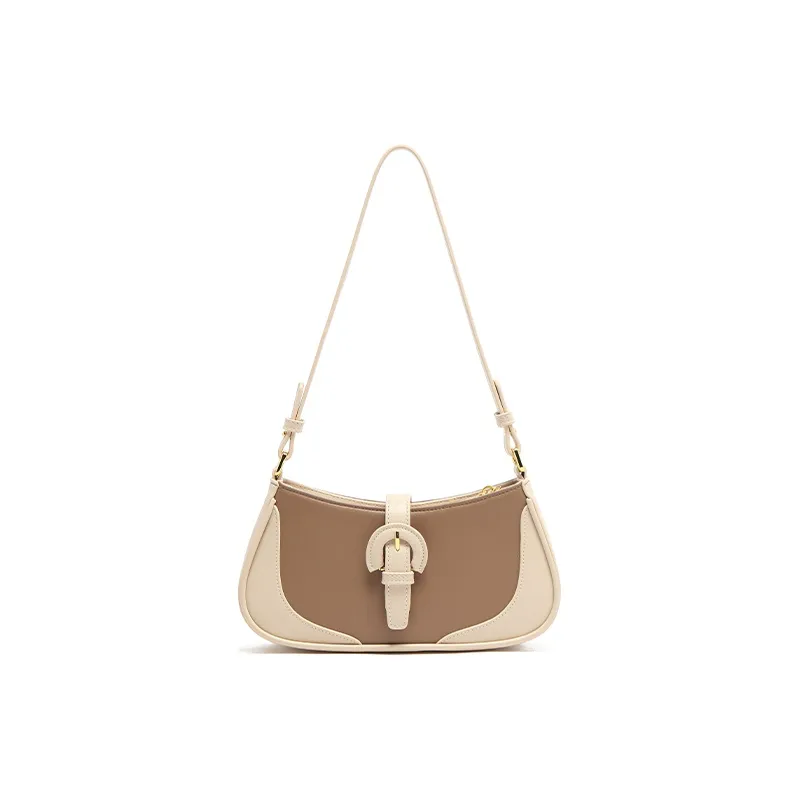 MICOCAH PU Shoulder Bag Regular Women's Thick Milk Latte/Double Cheeses-0