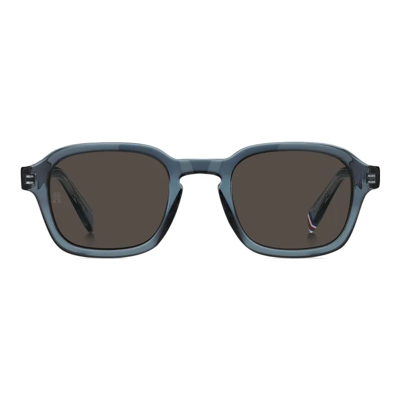 Tommy Hilfiger Acetate Rectangular Sunglasses Men's Blue-1
