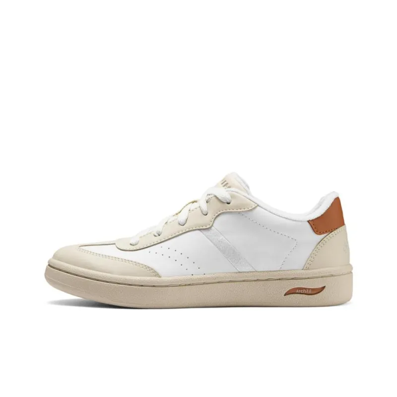 Skechers Modern Comfort Anti Slip Wear Resistant Low Top Skateboard Shoes Women's White Tan-0