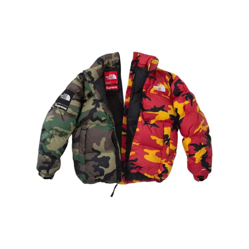Supreme The North Face Split Nuptse Jacket Woodland-2