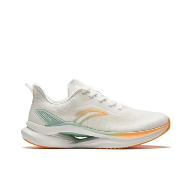 Anta Cushioning Anti Slip And Wear Resistant Low Top Running Shoes Women's White Green-1