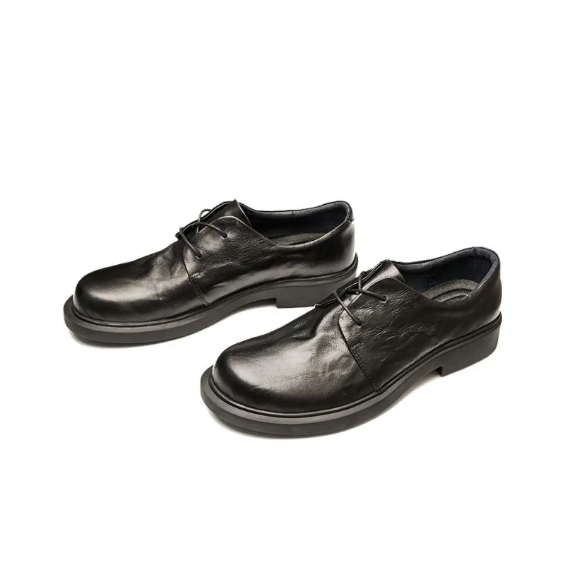 Brounvanm Dress Shoes Men Low Top Coffee/Black-5