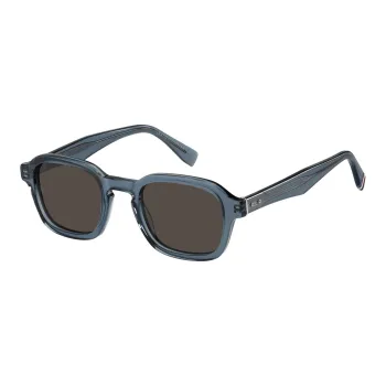 Tommy Hilfiger Acetate Rectangular Sunglasses Men's Blue