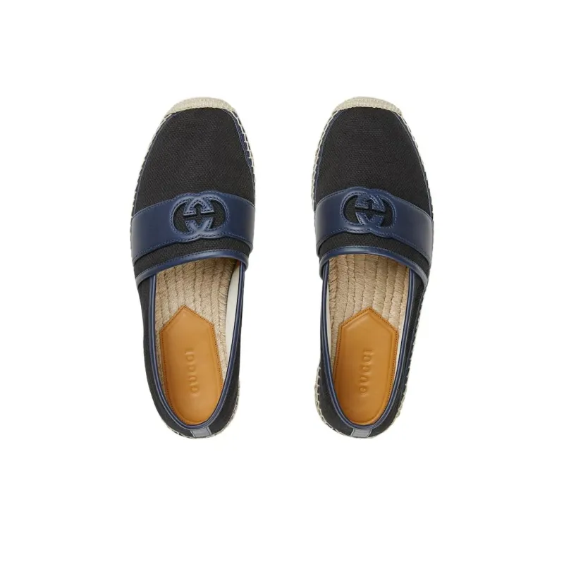 GUCCI Interlocking Espadrilles Men Black-2