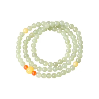 GOLDFISH ALLEY Bracelets Pale Greenish White Jade Women's
