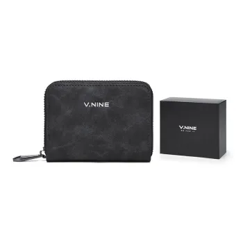 V.NINE Synthetic Leather Coin Purses Card Holders Medium Size Men's Brown/Black/Blue