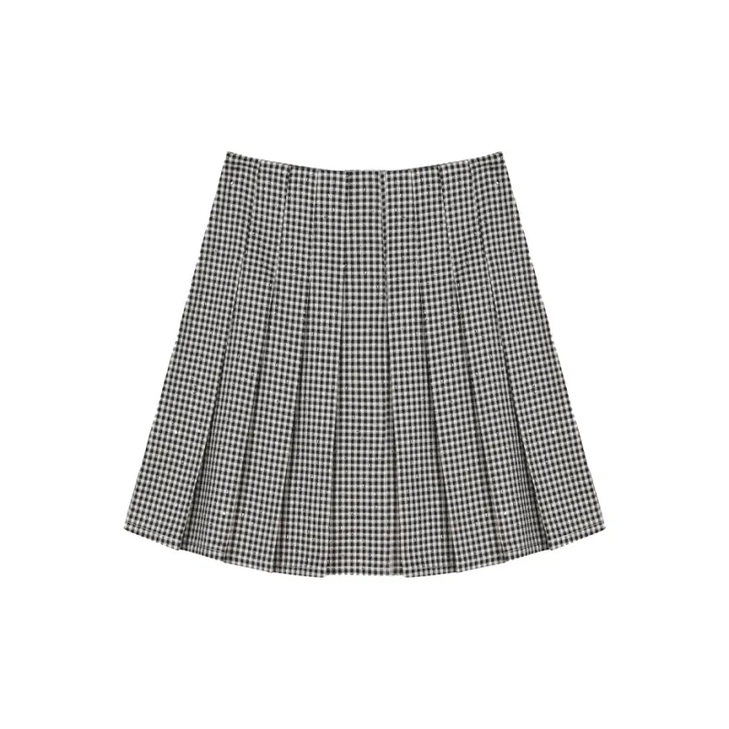 VEGA CHANG Skirt Set Women's Vichy Plaid-3
