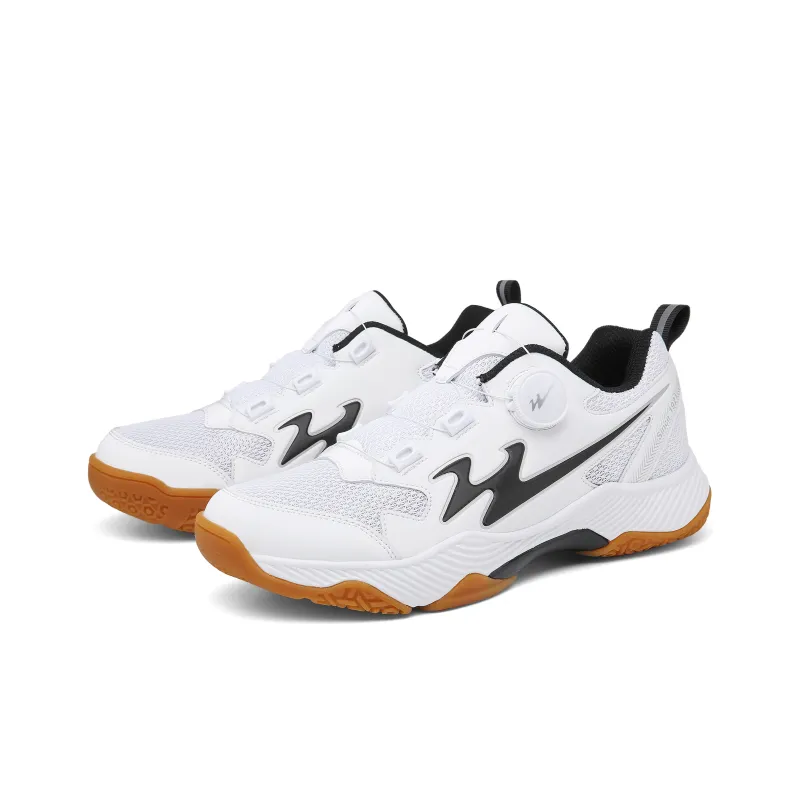 Binary Badminton Shoes Unisex Low Top Umber/White/Black-3