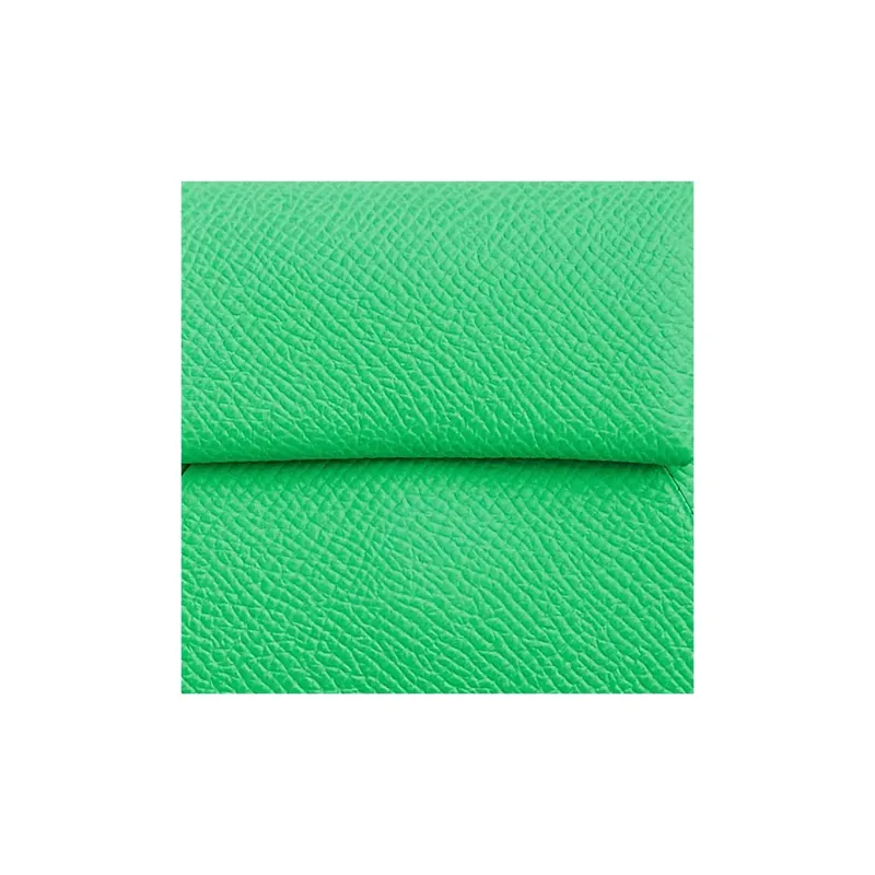 HERMES Bastia Epsom Calfskin Wallet Women's 0Z Vert Comics Comics Green With 0S Vert Fizz Bubble Green-2