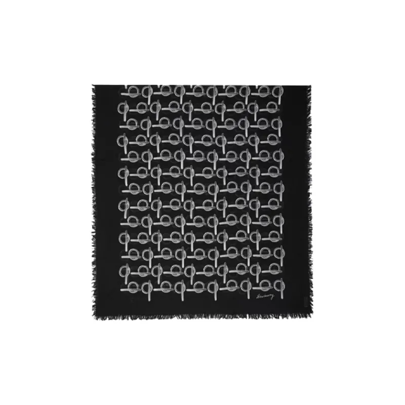 Burberry Skinny Reversible B Wool Scarf-0
