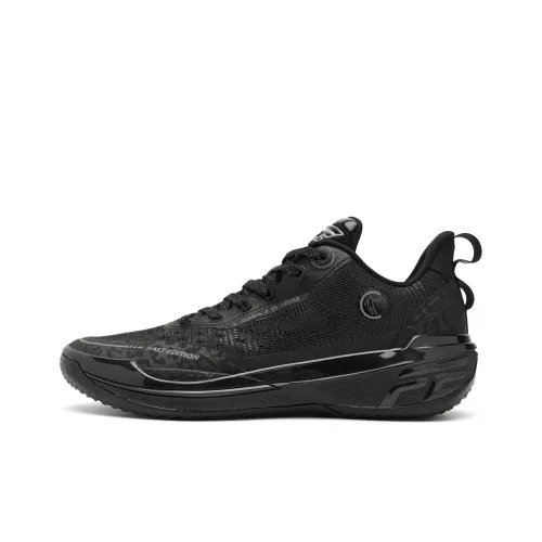 QIAODAN FE2.0 Basketball Shoes Men Low-Top Black/Coal Gray