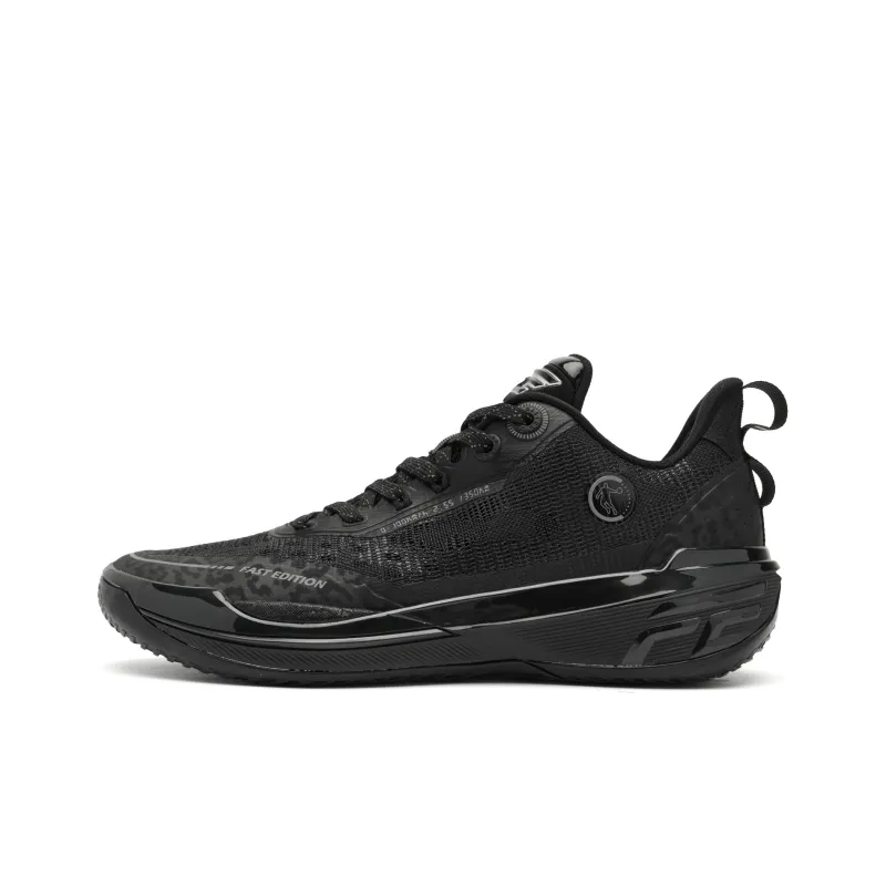 QIAODAN FE2.0 Black Panther Low Top Q KUNGFU TURBO Basketball Shoes Men's Black Gray-0