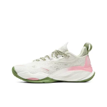 PEAK Sonic Boom 3.0 Basketball Shoes Women's Low Top Ecru/Green