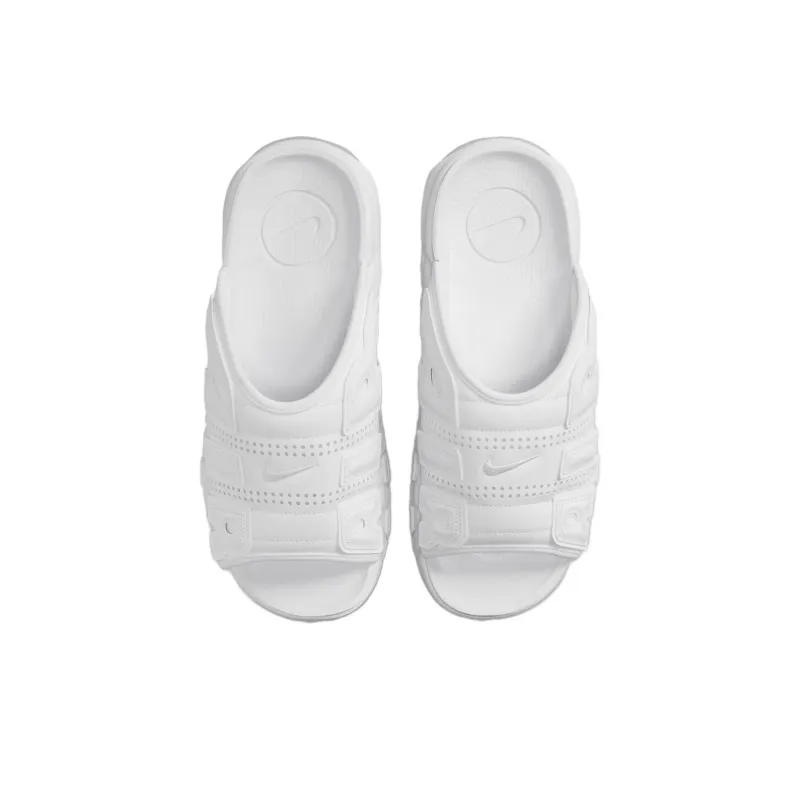 Nike Air More Uptempo Slides 'Triple White'-2