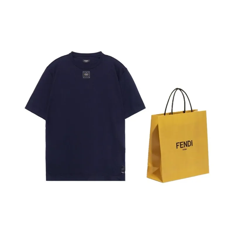 FENDI T-Shirts Men Blue-2
