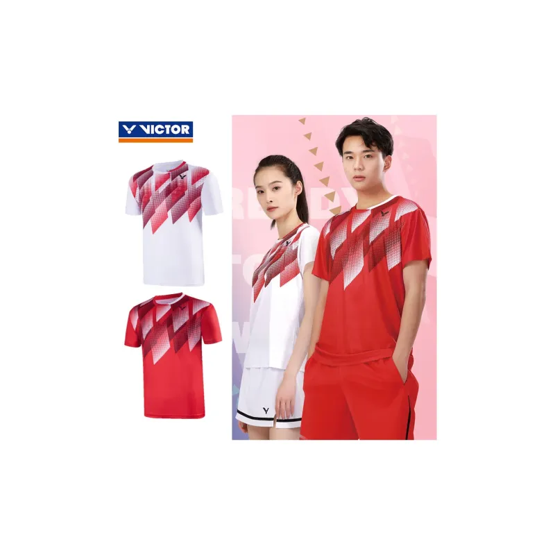 VICTOR Badminton Jersey Unisex T30000TDD Red-5