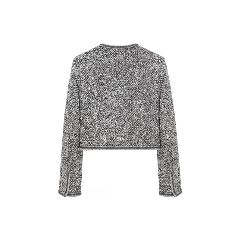 D'zzit Cropped Coat Women's Light Gray-1