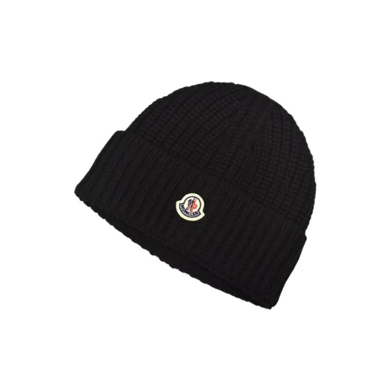 Moncler Logo Patch Cable Knit Beanie-0