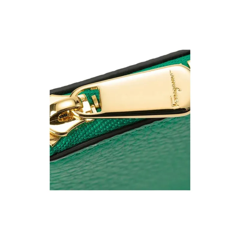 FERRAGAMO GANCINI Calfskin Key Pouch Women's Emerald Green-4