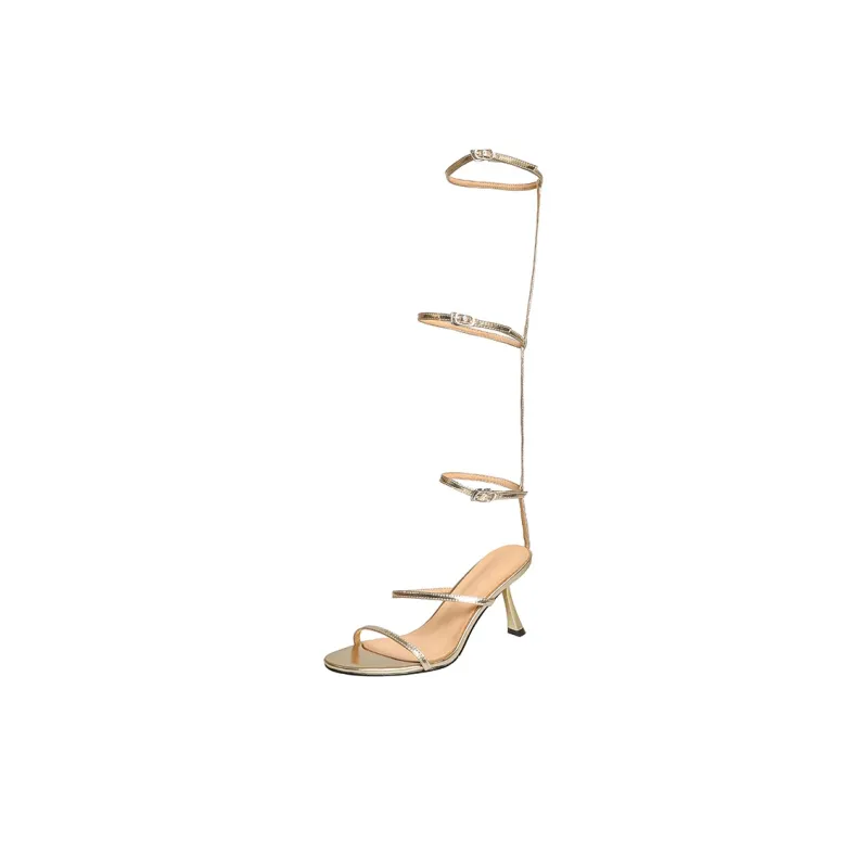 FLOWERSKAM Roman Sandals High Heel Women's-8