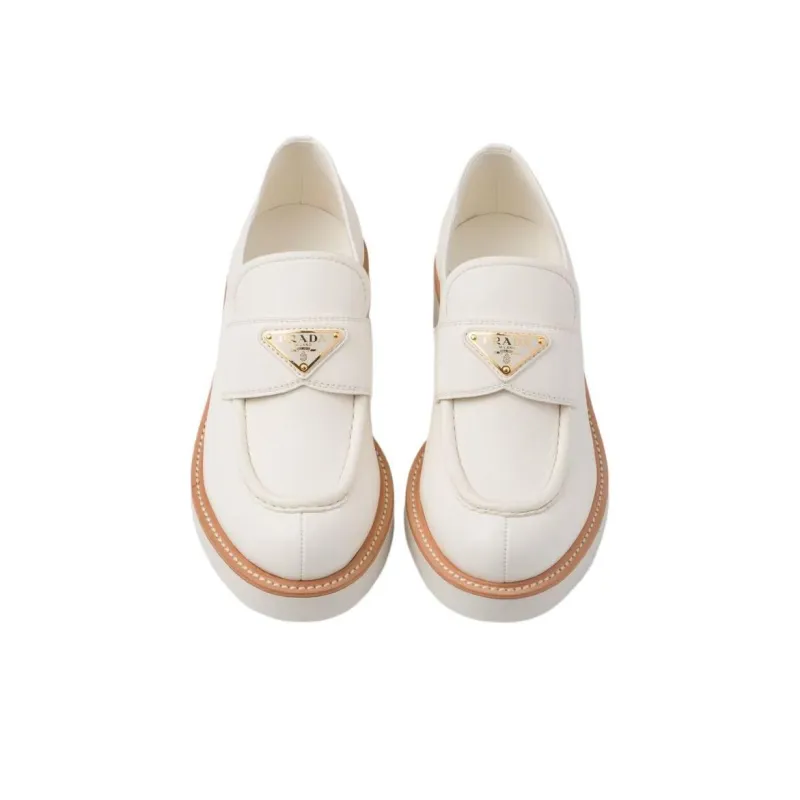 PRADA Loafers 3cm Women's White-4