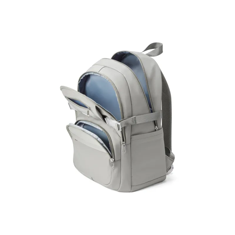 QING QI ZHE Fabric Backpack Laptop Bag Backpack Regular Unisex Black/Ecru/Blue/Purple/Gray/Green-17