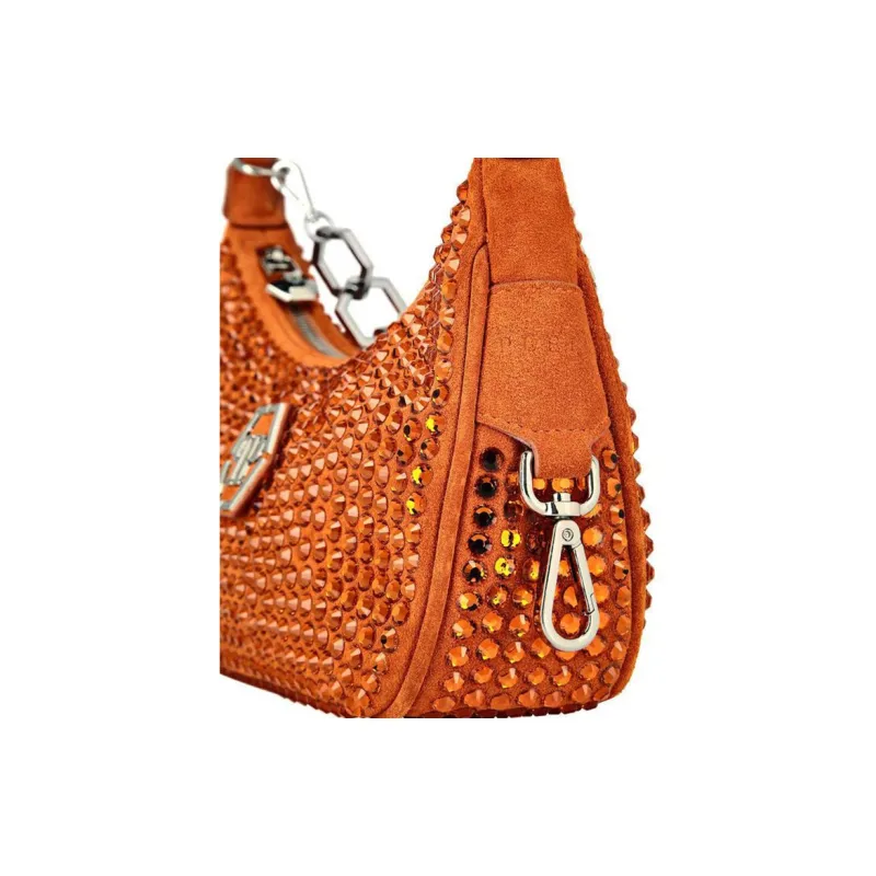 PHILIPP PLEIN Calfskin Handbag Shoulder Bag Women's Orange-3