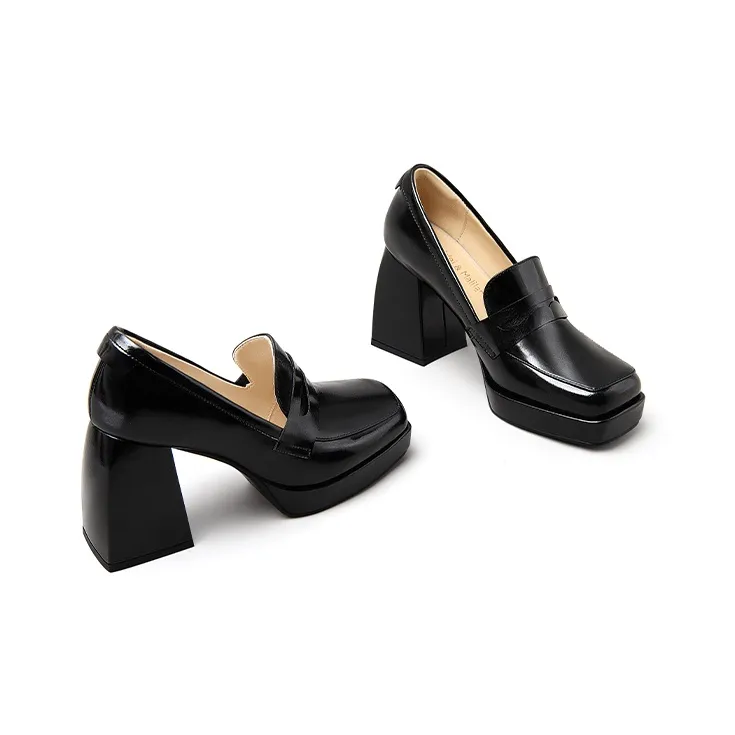 Lily Wei Loafers Women's Black/Burgundy-3