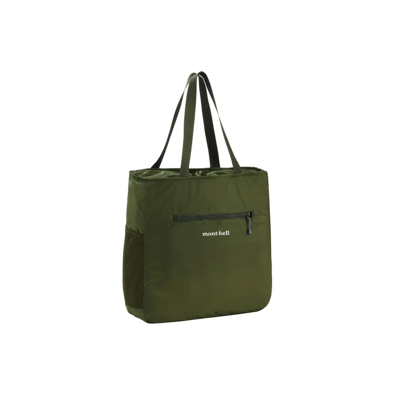 MONTBELL 21 L Shopping Bag Tote One Shoulder Handbag Nylon Khaki Green Unisex-0